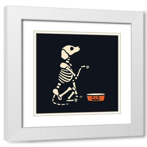 Skelepet I White Modern Wood Framed Art Print with Double Matting by Barnes, Victoria