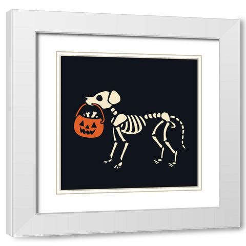 Skelepet II White Modern Wood Framed Art Print with Double Matting by Barnes, Victoria