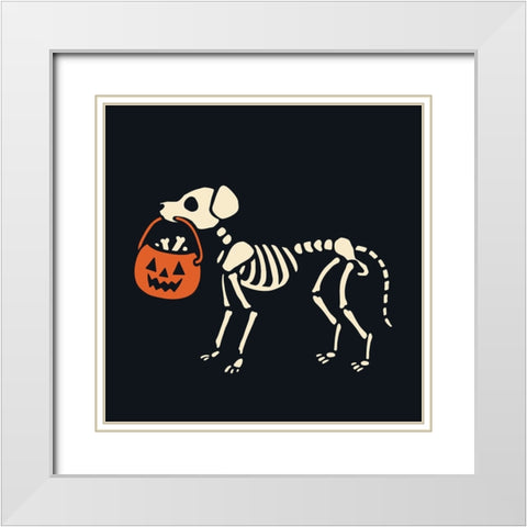 Skelepet II White Modern Wood Framed Art Print with Double Matting by Barnes, Victoria