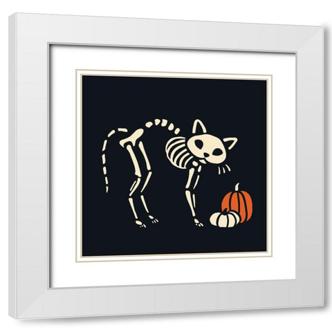 Skelepet V White Modern Wood Framed Art Print with Double Matting by Barnes, Victoria
