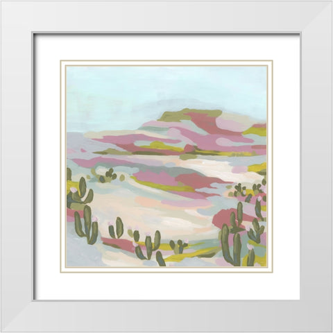 Vista Nopal I White Modern Wood Framed Art Print with Double Matting by Vess, June Erica
