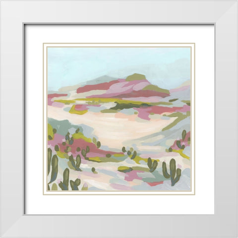 Vista Nopal II White Modern Wood Framed Art Print with Double Matting by Vess, June Erica