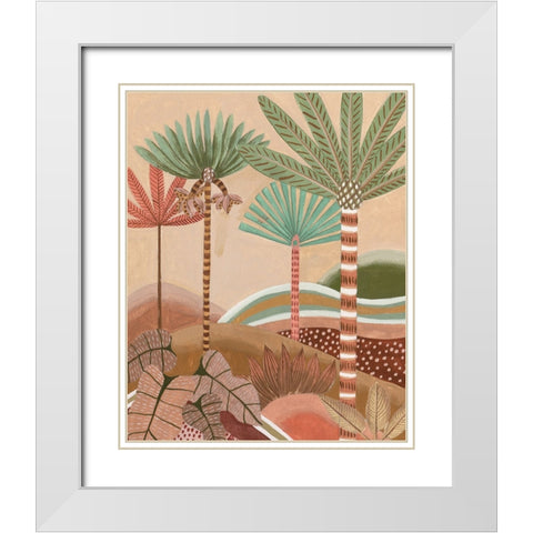 Desert Waves I White Modern Wood Framed Art Print with Double Matting by Wang, Melissa