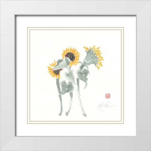 Simply Seeds III White Modern Wood Framed Art Print with Double Matting by Rae, Nan