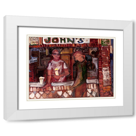 Staying Cool White Modern Wood Framed Art Print with Double Matting by Ferrell, Erin McGee