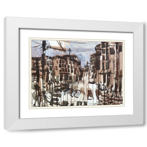 Portland Maine I White Modern Wood Framed Art Print with Double Matting by Ferrell, Erin McGee