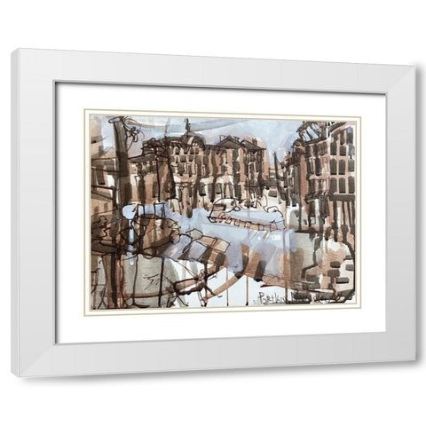 Portland Maine II White Modern Wood Framed Art Print with Double Matting by Ferrell, Erin McGee