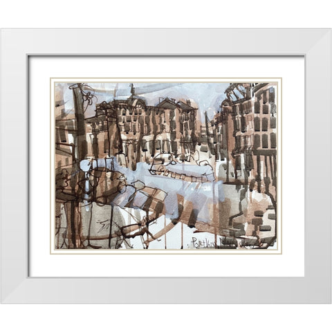 Portland Maine II White Modern Wood Framed Art Print with Double Matting by Ferrell, Erin McGee