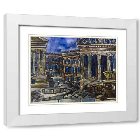 The Art Museum White Modern Wood Framed Art Print with Double Matting by Ferrell, Erin McGee