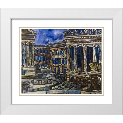 The Art Museum White Modern Wood Framed Art Print with Double Matting by Ferrell, Erin McGee