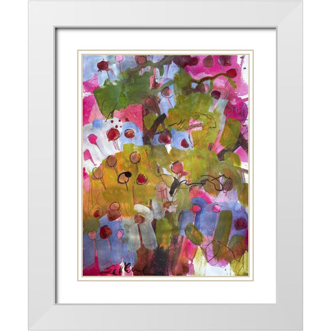 Under the Apple Tree I White Modern Wood Framed Art Print with Double Matting by Ferrell, Erin McGee