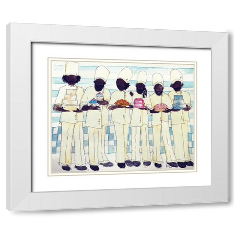 Church Brother Chef White Modern Wood Framed Art Print with Double Matting by McGee, Janie