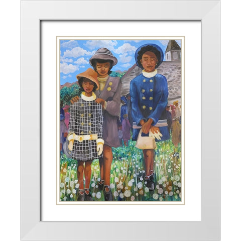 Rocky Mountain Girls I White Modern Wood Framed Art Print with Double Matting by McGee, Janie