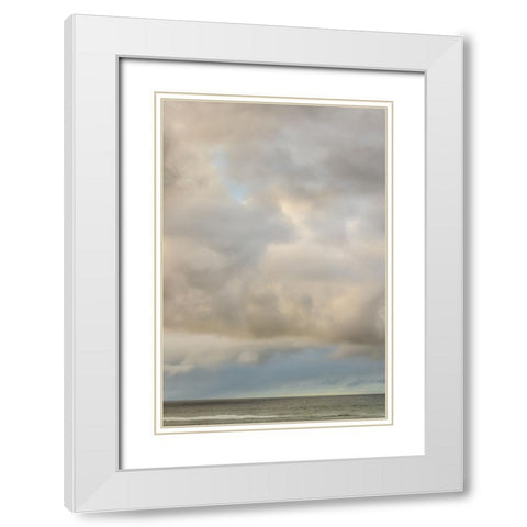 Clouds And Light I White Modern Wood Framed Art Print with Double Matting by Poinski, Dianne