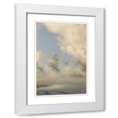 Clouds And Light II White Modern Wood Framed Art Print with Double Matting by Poinski, Dianne