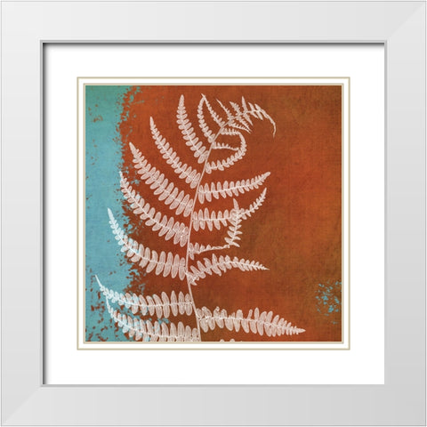 Fern Abstract Study I White Modern Wood Framed Art Print with Double Matting by Poinski, Dianne
