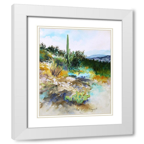 High Desert Scene White Modern Wood Framed Art Print with Double Matting by Bonaparte, Diane