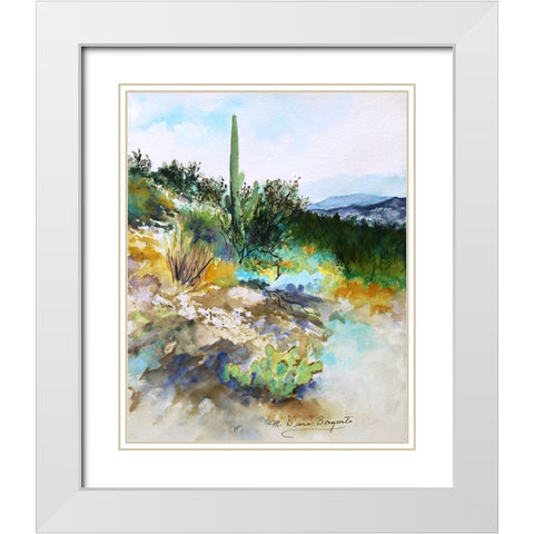 High Desert Scene White Modern Wood Framed Art Print with Double Matting by Bonaparte, Diane