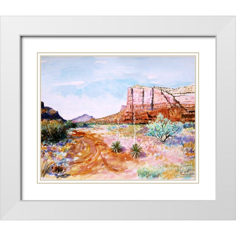 Desert in Spring White Modern Wood Framed Art Print with Double Matting by Bonaparte, Diane