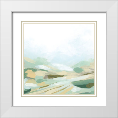 Valley Lane I White Modern Wood Framed Art Print with Double Matting by Vess, June Erica