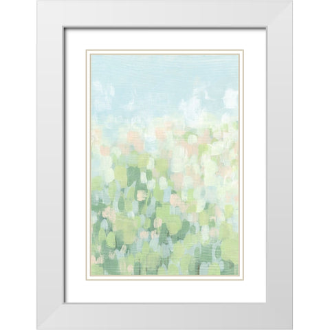Kaleidoscope Meadow I White Modern Wood Framed Art Print with Double Matting by Vess, June Erica