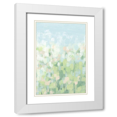 Kaleidoscope Meadow II White Modern Wood Framed Art Print with Double Matting by Vess, June Erica