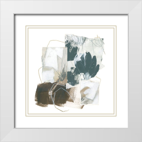 Cortar I White Modern Wood Framed Art Print with Double Matting by Vess, June Erica