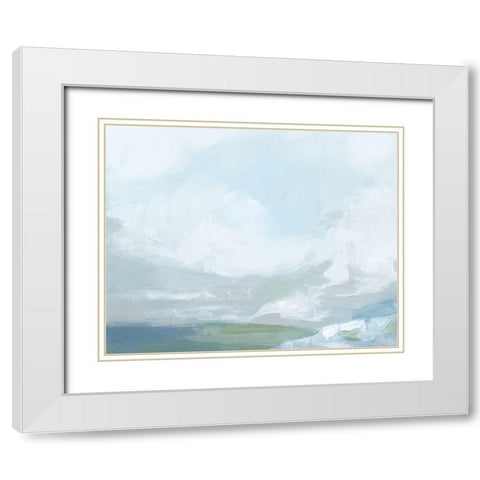 Shetland Sky I White Modern Wood Framed Art Print with Double Matting by Vess, June Erica