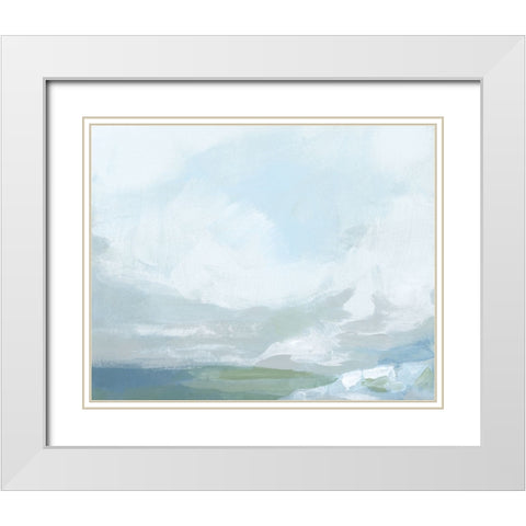 Shetland Sky I White Modern Wood Framed Art Print with Double Matting by Vess, June Erica