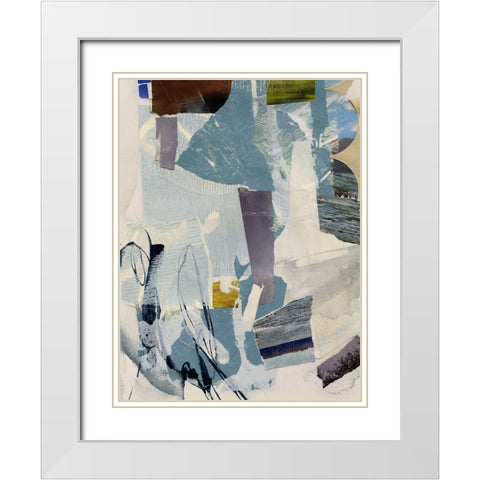 Cache Collage I White Modern Wood Framed Art Print with Double Matting by Barnes, Victoria