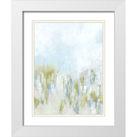 Sea Grasses I White Modern Wood Framed Art Print with Double Matting by Vess, June Erica