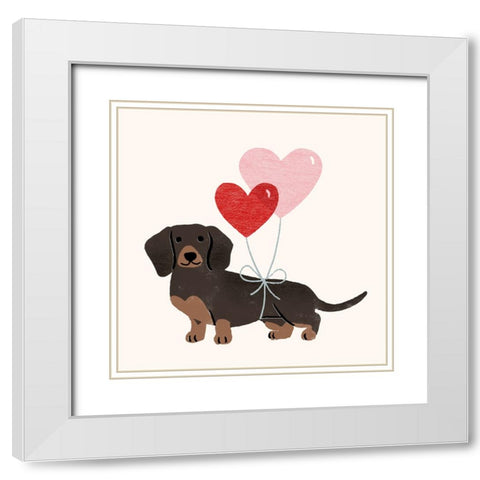 Little Legs Big Heart IV White Modern Wood Framed Art Print with Double Matting by Barnes, Victoria