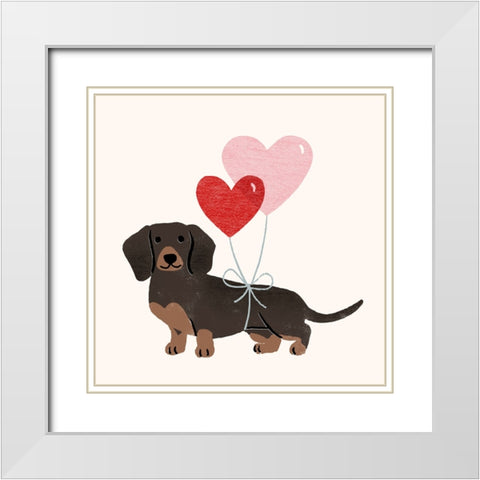 Little Legs Big Heart IV White Modern Wood Framed Art Print with Double Matting by Barnes, Victoria