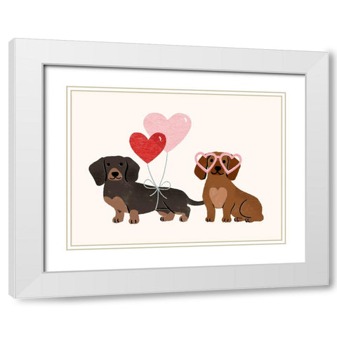 Little Legs Big Heart VII White Modern Wood Framed Art Print with Double Matting by Barnes, Victoria