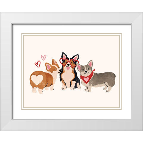 Little Legs Big Heart VIII White Modern Wood Framed Art Print with Double Matting by Barnes, Victoria