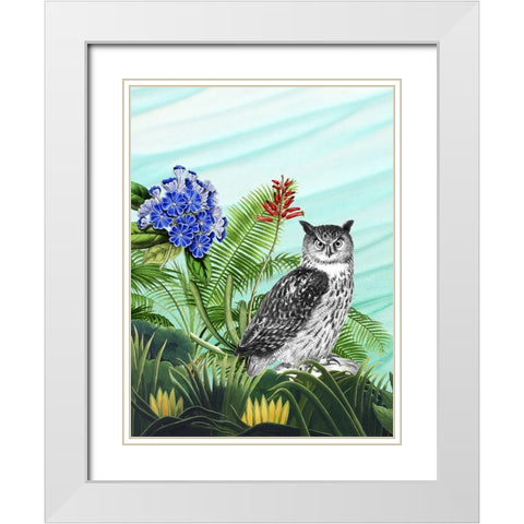 Tropical Wave I White Modern Wood Framed Art Print with Double Matting by Wang, Melissa