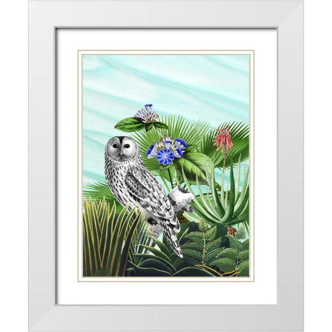 Tropical Wave II White Modern Wood Framed Art Print with Double Matting by Wang, Melissa