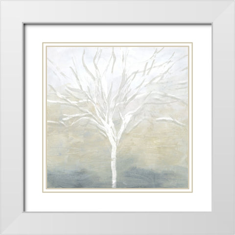 Ghost Tree II White Modern Wood Framed Art Print with Double Matting by Vess, June Erica