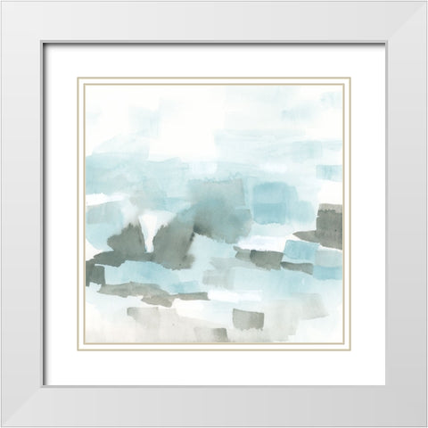 Cubist Surf II White Modern Wood Framed Art Print with Double Matting by Vess, June Erica
