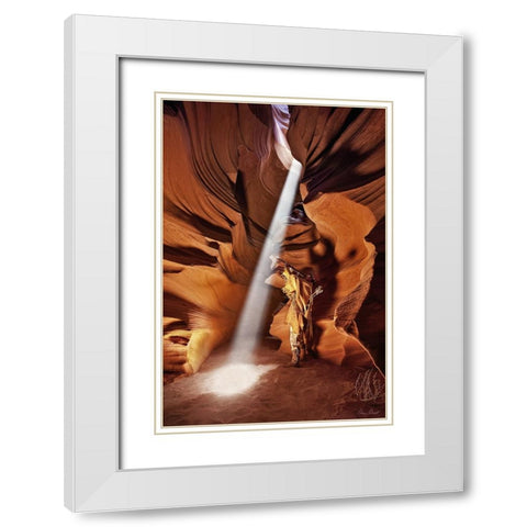 Guiding Light III White Modern Wood Framed Art Print with Double Matting by Drost, David