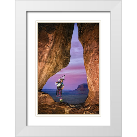 Natures Melody II White Modern Wood Framed Art Print with Double Matting by Drost, David