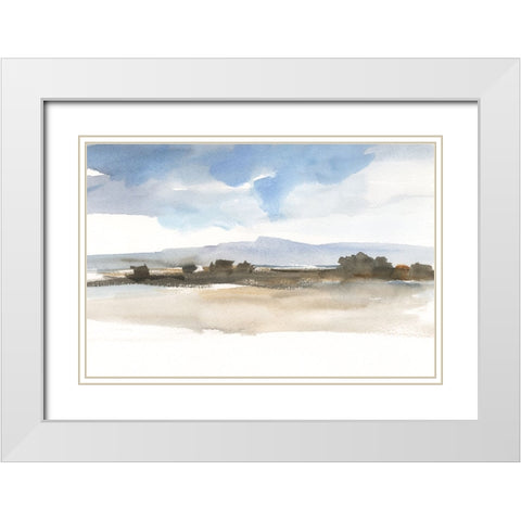 Foggy Mountain Vista II White Modern Wood Framed Art Print with Double Matting by Harper, Ethan