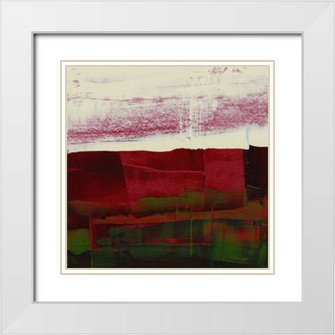 Abstract Veil I White Modern Wood Framed Art Print with Double Matting by Gordon, Sharon