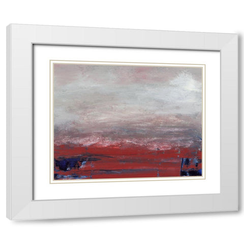 Red Glimpse White Modern Wood Framed Art Print with Double Matting by Gordon, Sharon