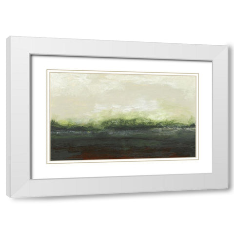 Across the Green Hills White Modern Wood Framed Art Print with Double Matting by Gordon, Sharon