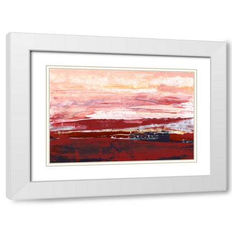 Summerset I White Modern Wood Framed Art Print with Double Matting by Gordon, Sharon