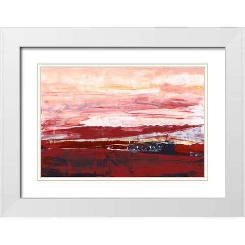 Summerset I White Modern Wood Framed Art Print with Double Matting by Gordon, Sharon