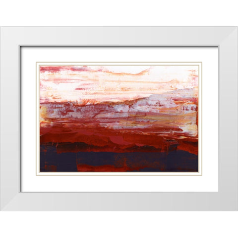 Summerset II White Modern Wood Framed Art Print with Double Matting by Gordon, Sharon