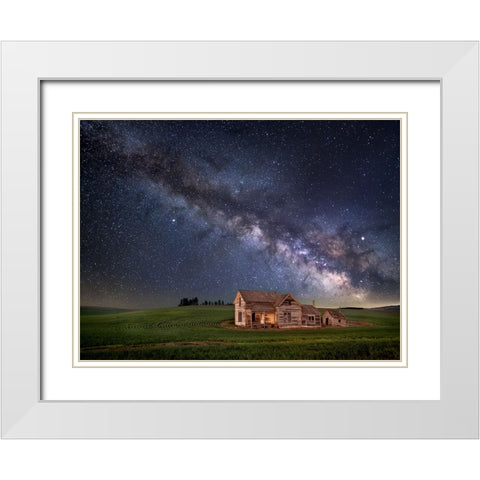 A Time Ago White Modern Wood Framed Art Print with Double Matting by Drost, David