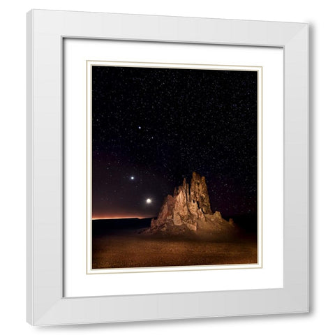 Monument to the Sky I White Modern Wood Framed Art Print with Double Matting by Drost, David